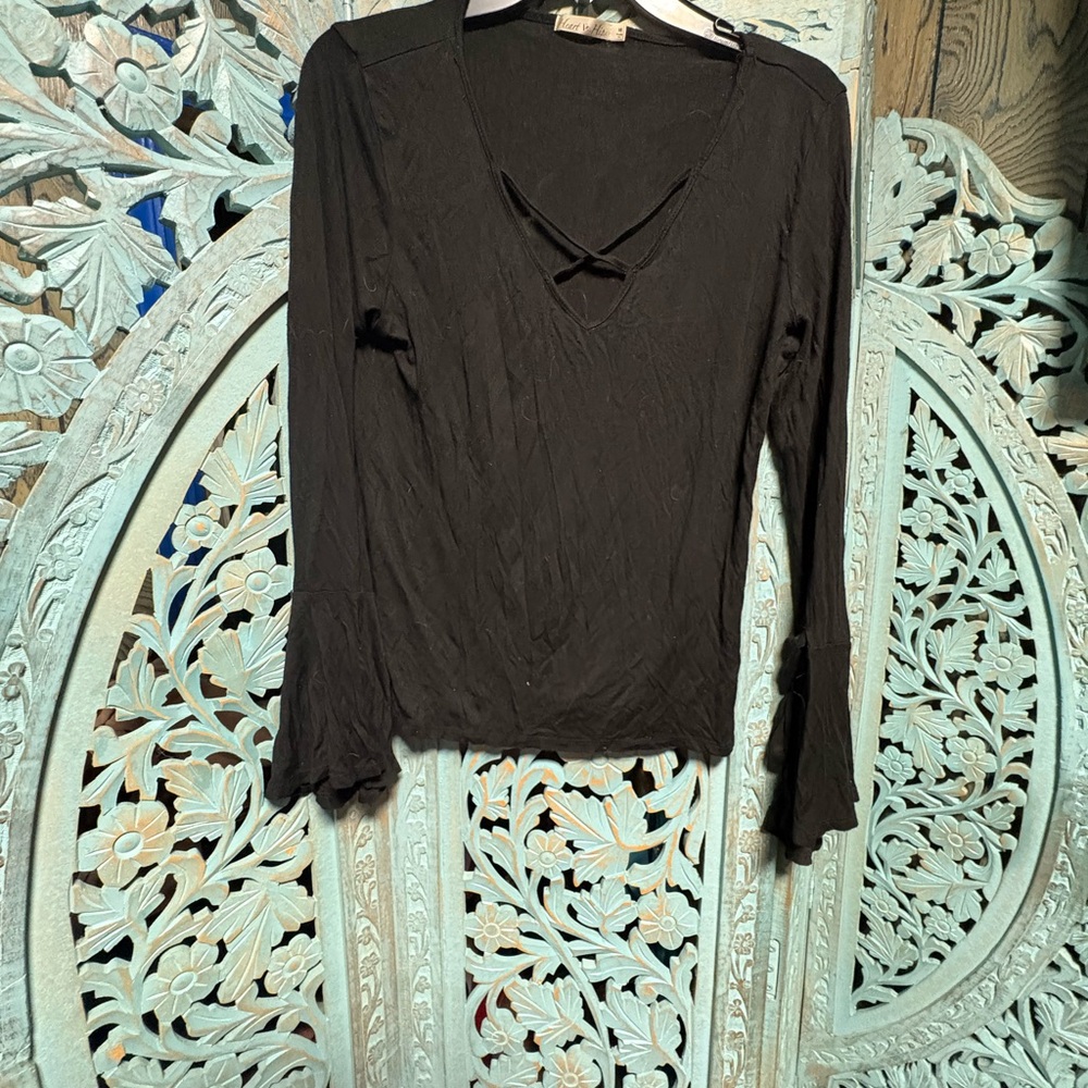 Heart Hips Black Long Sleeve Top